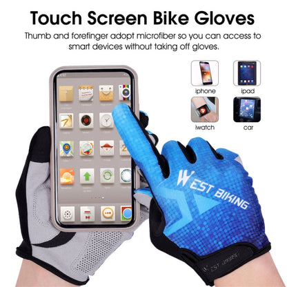 WEST BIKING YP0211216 Riding Gloves Bike Shock Absorption Touch Screen Full Finger Glove, Size: XXL(Red) by WEST BIKING