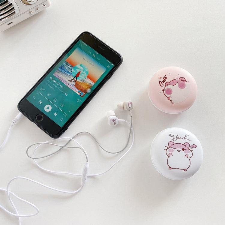 2 Pairs Heavy Bass Wired Headset Mobile Phone Universal Headset with Storage Box & Microphone(Black Rat + Storage Box) by bashfashion