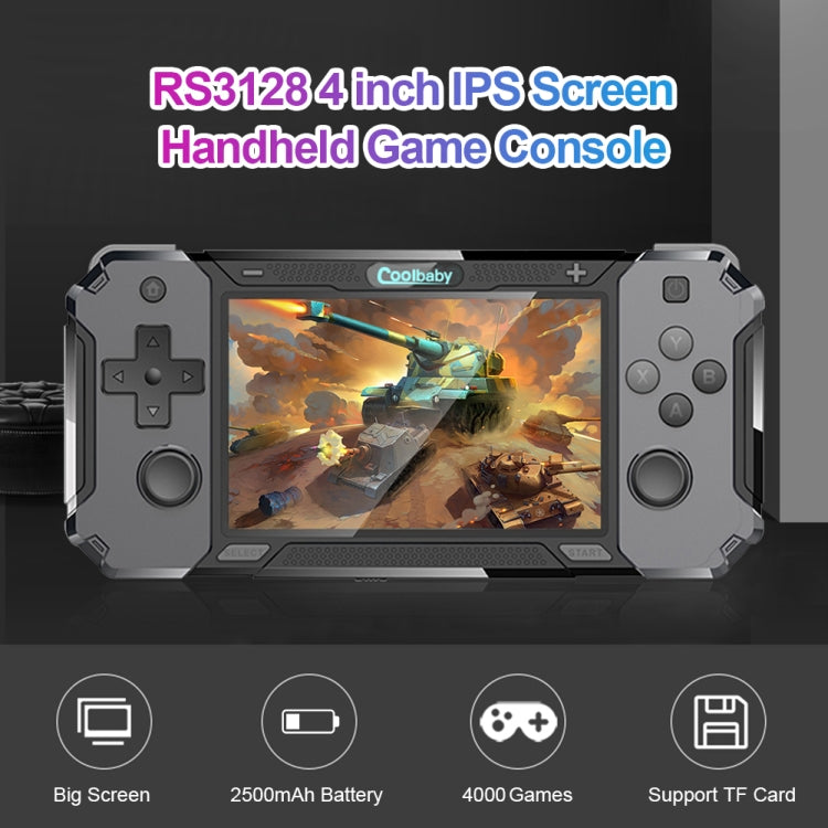 Coolbaby RS-63 4-inch Open Source OS RS3128 Handheld Game Console, Support TF Card & HDMI Output by bashfashion
