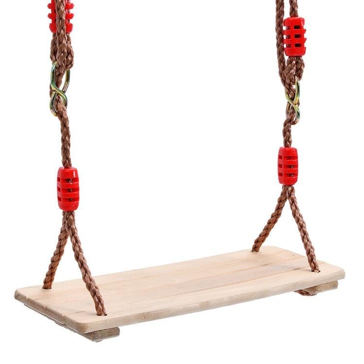 Adult Children Indoor Outdoor Wooden Swing Four Plank Swing,Random Color Delivery（Red) by bashfashion