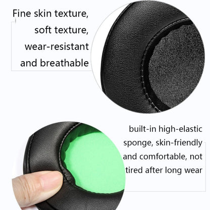 2 PCS Headset Sponge Case For Razer BlackShark V2/V2X/V2SE, Colour: Ellipse Lambskin(Black Paper Black Net) by bashfashion
