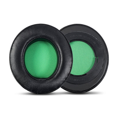 2 PCS Headset Sponge Case For Razer BlackShark V2/V2X/V2SE, Colour: Ellipse Lambskin(Black Paper Green Net) by bashfashion