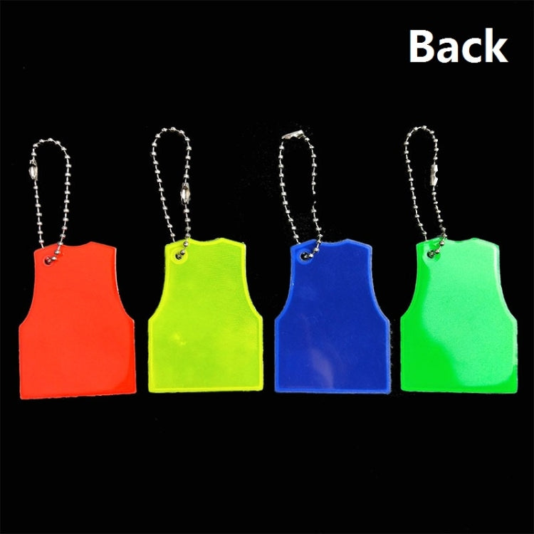 15 PCS Vest Style Reflective Pendant Night Warning Highlight Reflective Keychain Random Colour Delivery(4.5x5.5cm) by bashfashion