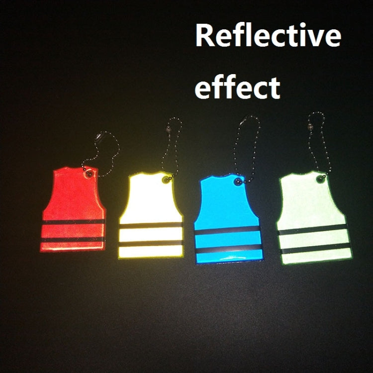 15 PCS Vest Style Reflective Pendant Night Warning Highlight Reflective Keychain Random Colour Delivery(4.5x5.5cm) by bashfashion