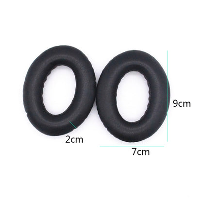 2 PCS Headset Lambskin Sponge Cover Earmuffs For Bose QC25 / QC15 / QC2 / QC35 / AE2i(Black+Black) by bashfashion