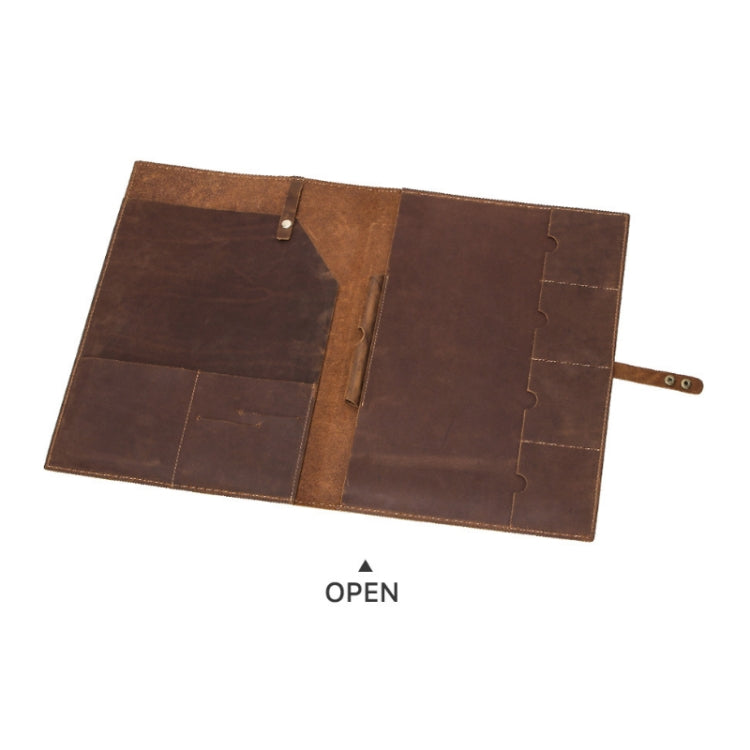 CONTACTS FAMILY CF2002 Retro Crazy Horse Texture Multifunctional Protective Cover Leather Tablet Case for iPad Pro 12.9 2020 / 2021 / 2018(Coffee) by CONTACTS FAMILY