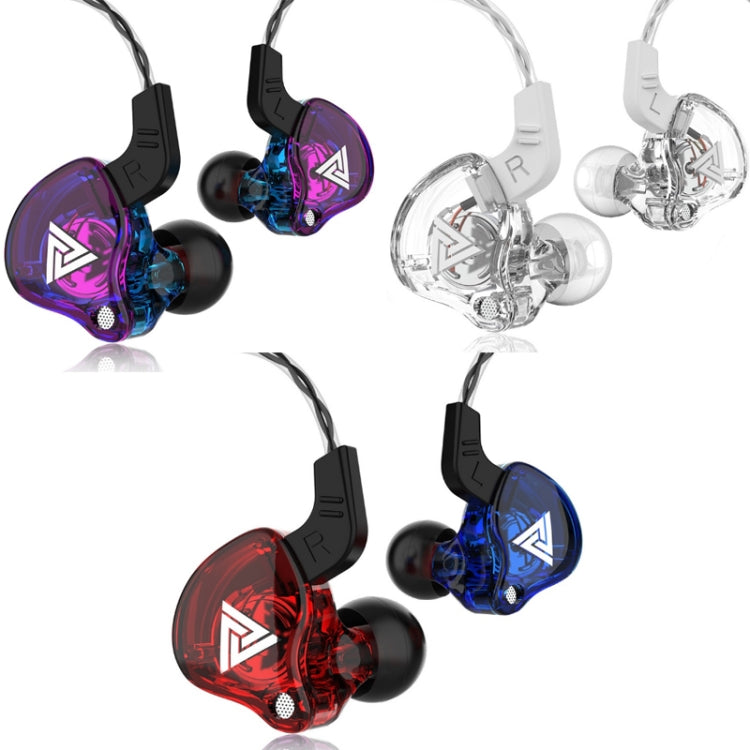 QKZ AK6 2 PCS In-Ear 3.5mm Wired Subwoofer Sports Earphones(AK6-Purple) by QKZ