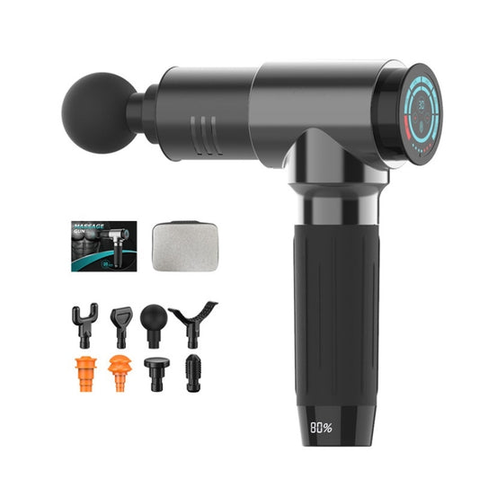 Y10 Fitness Massage Fascia Muscle Vibration Massager, Specification: 30 Gears Bright Gray(EU Plug) by bashfashion