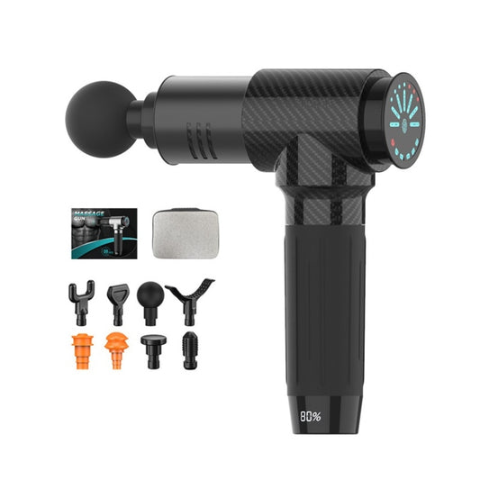 Y10 Fitness Massage Fascia Muscle Vibration Massager, Specification: 7 Gears Carbon Fiber(EU Plug) by bashfashion