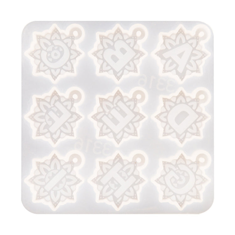 3 in 1 Mandalai English Letters Pendant Mold DIY Epoxy Mold(MD3316 + MD3317 + MD3318) by bashfashion
