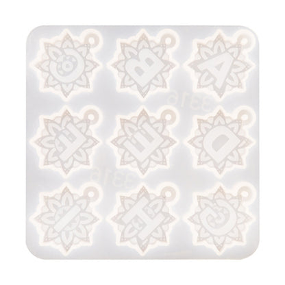 3 in 1 Mandalai English Letters Pendant Mold DIY Epoxy Mold(MD3316 + MD3317 + MD3318) by bashfashion