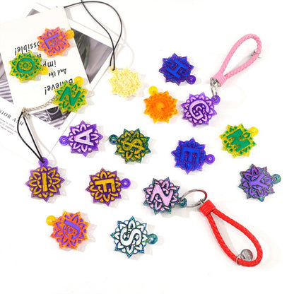 3 in 1 Mandalai English Letters Pendant Mold DIY Epoxy Mold(MD3316 + MD3317 + MD3318) by bashfashion