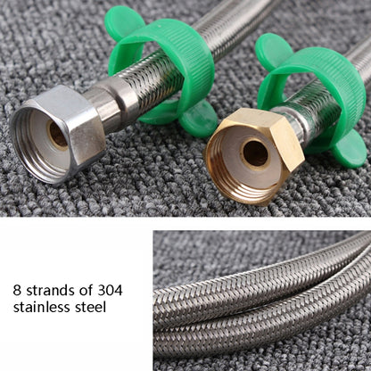 50cm Steel Hat 304 Stainless Steel Metal Knitting Hose Toilet Water Heater Hot And Cold Water High Pressure Pipe 4/8 Inch DN15 Connecting Pipe by bashfashion