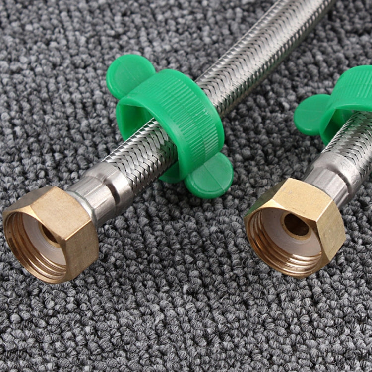 2m Copper Hat 304 Stainless Steel Metal Knitting Hose Toilet Water Heater Hot And Cold Water High Pressure Pipe 4/8 Inch DN15 Connecting Pipe by bashfashion