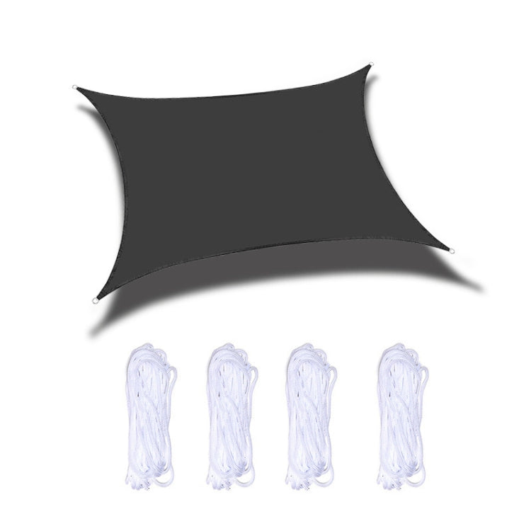 Outdoor Garden Sunshade Sail Waterproof Anti-UV Canopy, Size: 4m x 6m(Black) by bashfashion