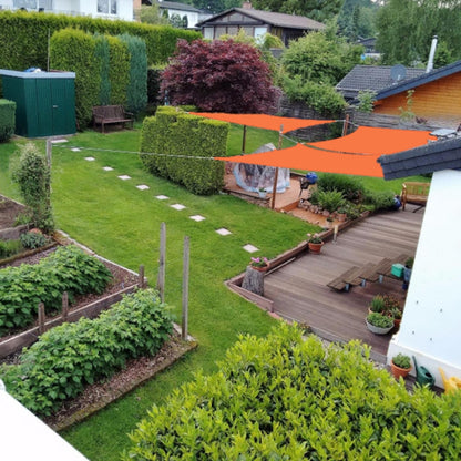 Outdoor Garden Sunshade Sail Waterproof Anti-UV Canopy, Size: 5m x 6m(Red) by bashfashion