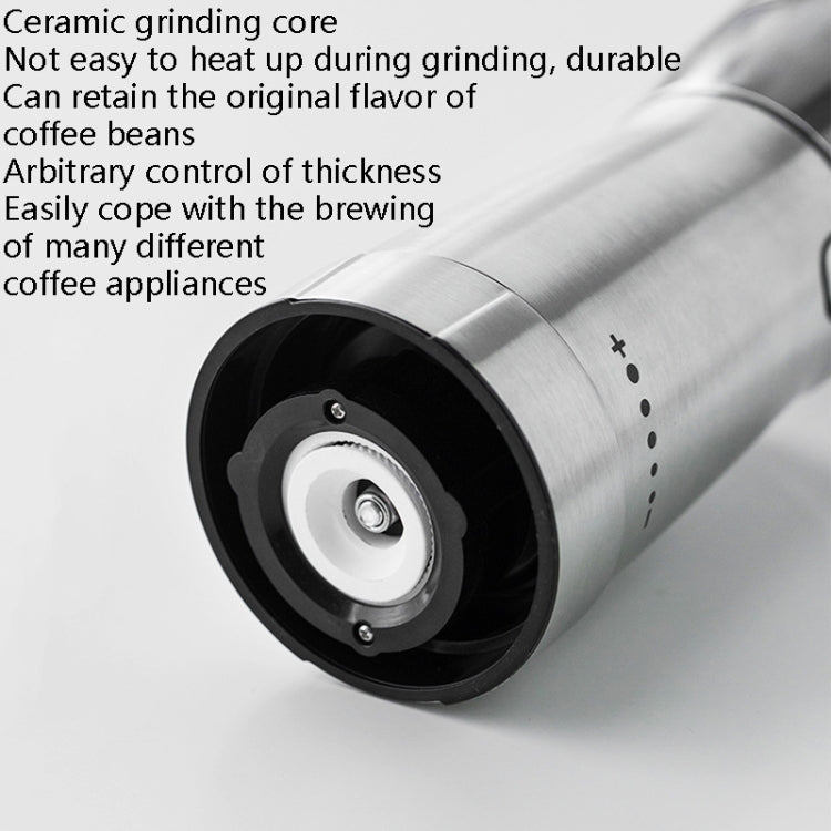 USB Rechargeable Coffee Machine Electric Coffee Grinder(Stainless Steel Color) by bashfashion