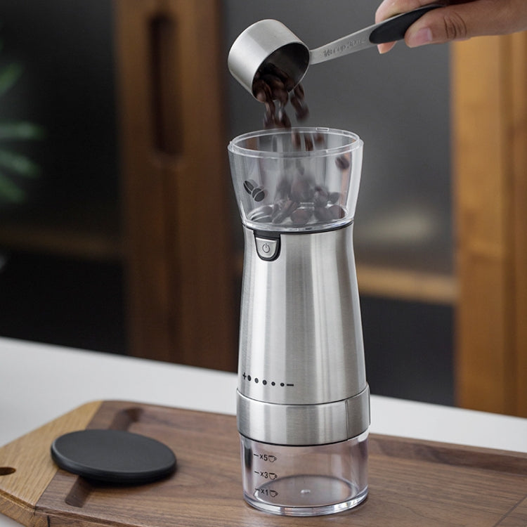 USB Rechargeable Coffee Machine Electric Coffee Grinder(Stainless Steel Color) by bashfashion