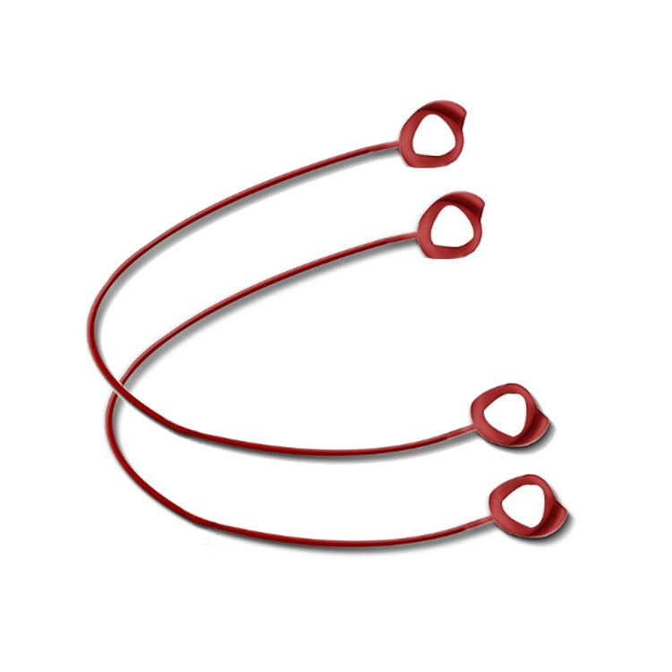 3 PCS Bluetooth Headphone Sports Silicone Anti-Lost Rope For Samsung GALAXLBuds 1 / 2(Red) by bashfashion