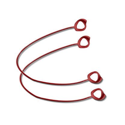 3 PCS Bluetooth Headphone Sports Silicone Anti-Lost Rope For Samsung GALAXLBuds 1 / 2(Red) by bashfashion