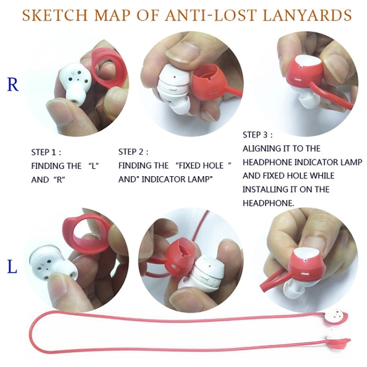 3 PCS Bluetooth Headphone Sports Silicone Anti-Lost Rope For Samsung GALAXLBuds 1 / 2(White) by bashfashion