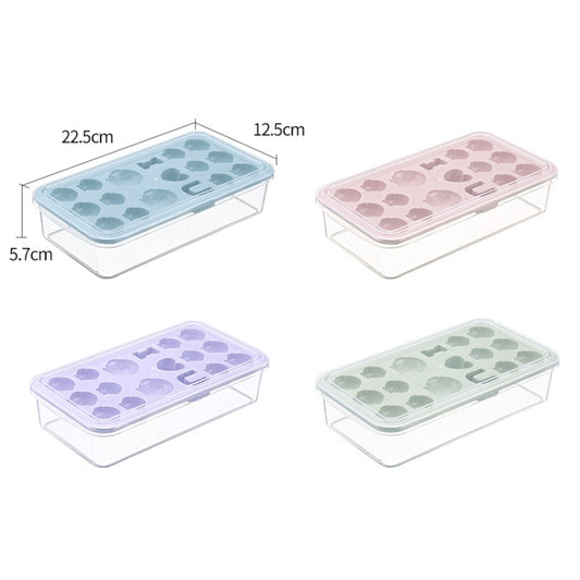 Creative DIY Home Ice Cream Mold Ice Lattice Penguin Shape Homemade Ice Cubes with Lid Ice Box(Pink) by bashfashion