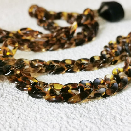 Wireless Earphones Acrylic Strong Magnetic Anti-Lost Chain For AirPods(Leopard) by bashfashion