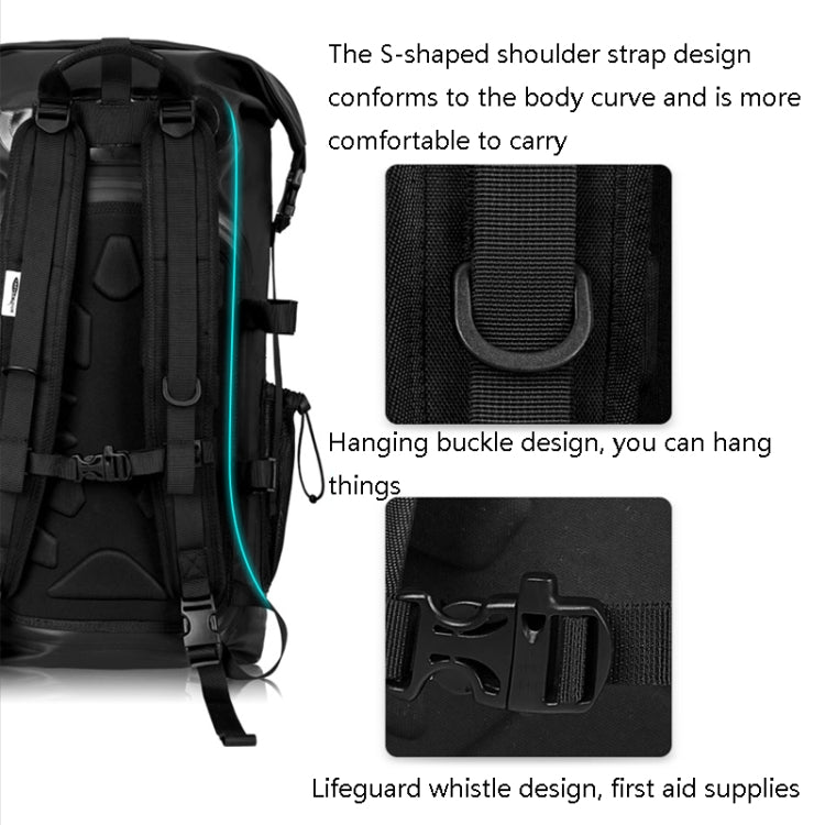 AFISHTOUR FM2023 35L Waterproof Outdoor Sports Backpack Large Capacity Backpack(Black) by bashfashion