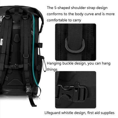 AFISHTOUR FM2023 35L Waterproof Outdoor Sports Backpack Large Capacity Backpack(Black) by bashfashion
