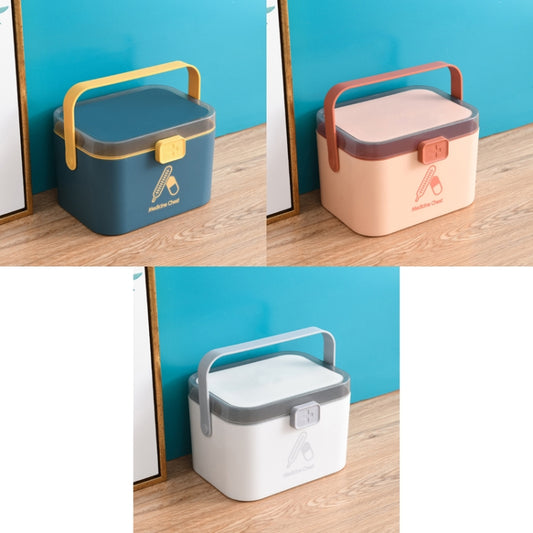 Household Plastic Small Medicine Box Portable Medicine Storage Box, Size: 27.7 x 20.4 x 19.4cm(Blue) by bashfashion