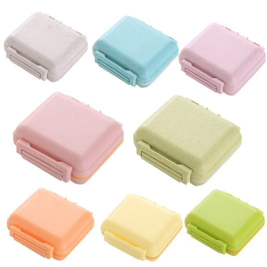 JS0018 Wheat Portable Sealed Pill Box with 6 Compartments For Pill Health Care Box(Solid Yellow) by bashfashion