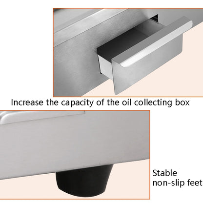 Fuyi Commercial Desktop Electric Stove Stainless Steel Body Cast Iron Skewers Pancake Electric Griddle, EU Plug(EG-818B) by bashfashion