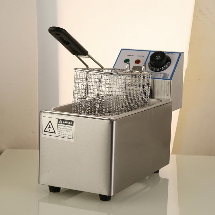 4L Electrician Fryer Home Desktop Single Cylinder Small Electric Fryer, EU Plug by bashfashion