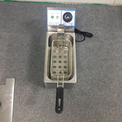 4L Electrician Fryer Home Desktop Single Cylinder Small Electric Fryer, EU Plug by bashfashion