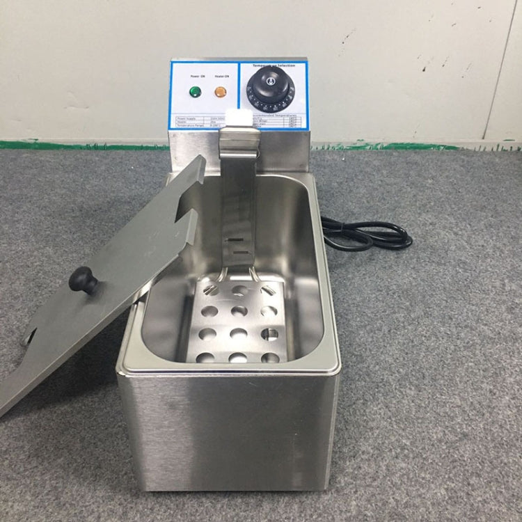 4L Electrician Fryer Home Desktop Single Cylinder Small Electric Fryer, EU Plug by bashfashion
