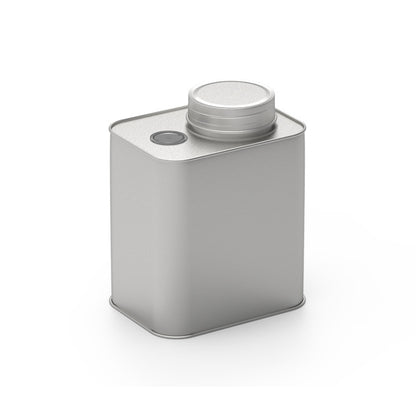 Square Tinplate Metal Sealed Cans Coffee Bean Powder Tin Cans, Specification: With Air Valve by bashfashion
