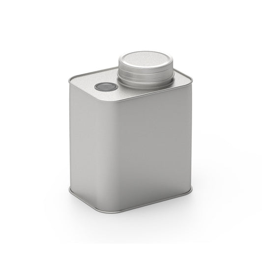 Square Tinplate Metal Sealed Cans Coffee Bean Powder Tin Cans, Specification: With Air Valve by bashfashion