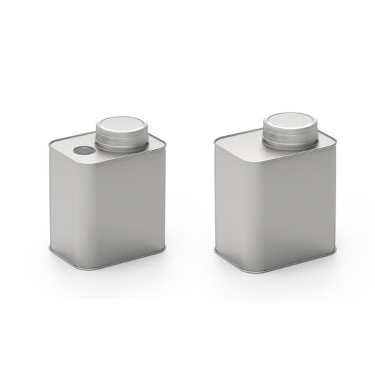 Square Tinplate Metal Sealed Cans Coffee Bean Powder Tin Cans, Specification: With Air Valve by bashfashion