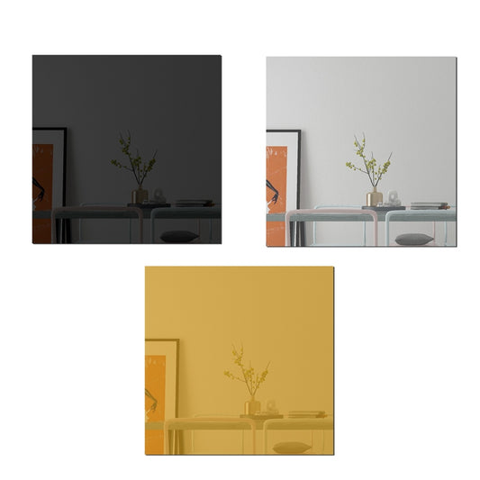 Ym300 16 PCS / Set Home Personal Wall Stickers DIY Acrylic Wall Decorative Mirror(Quartet Silver) by bashfashion