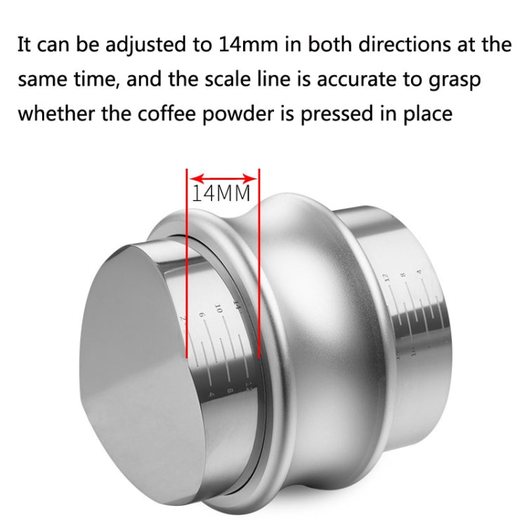 ENB-11 51mm Stainless Steel Coffee Cloth Powder Dispenser Coffee Machine Handle Universal, Colour: One Word Double Head Silver by bashfashion