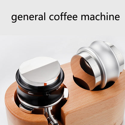 ENB-11 51mm Stainless Steel Coffee Cloth Powder Dispenser Coffee Machine Handle Universal, Colour: One Word Double Head Silver by bashfashion