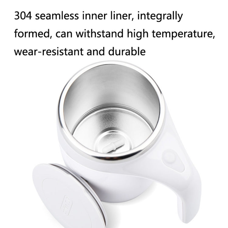 A223 Stainless Steel Automatic Magnetized Coffee Mixing Cup(White) by bashfashion