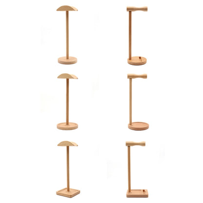 AM-EJZJ001 Desktop Solid Wood Headset Display Stand, Style: E by bashfashion