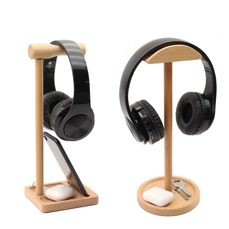 AM-EJZJ001 Desktop Solid Wood Headset Display Stand, Style: E by bashfashion