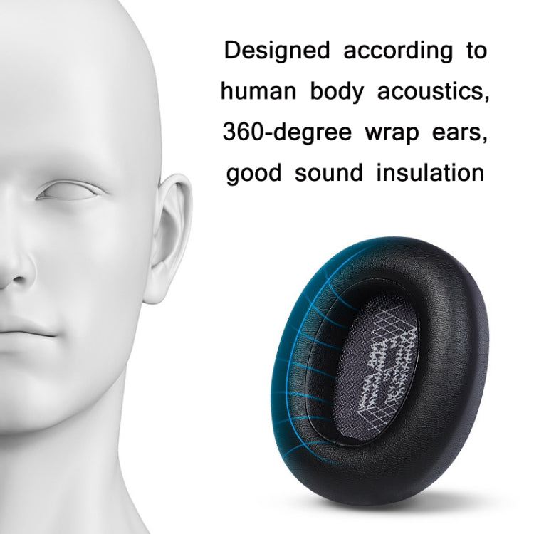 2pcs Sponge Earphone Cover For JBL Live 650BT/660NC/Duet(Midnight Blue) by bashfashion