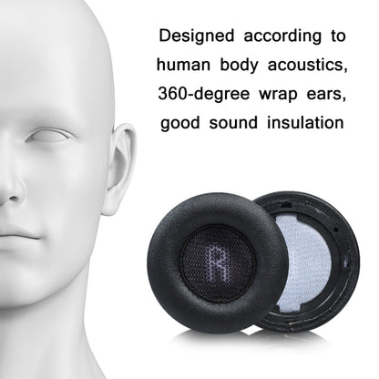 2pcs Protein Skin Sponge Earphone Cover For JBL E45BT/E35/E45(A-Black) by bashfashion