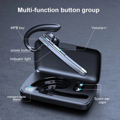 520 Gen2 Earhook Business Bluetooth Headphone, Style: With Charging Case by bashfashion