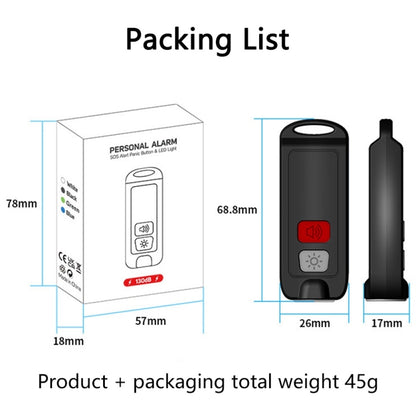 AF-2002 130dB Rechargeable Anti-Wolf Alarm Self-Defense Device With Distress Light(Green) by bashfashion