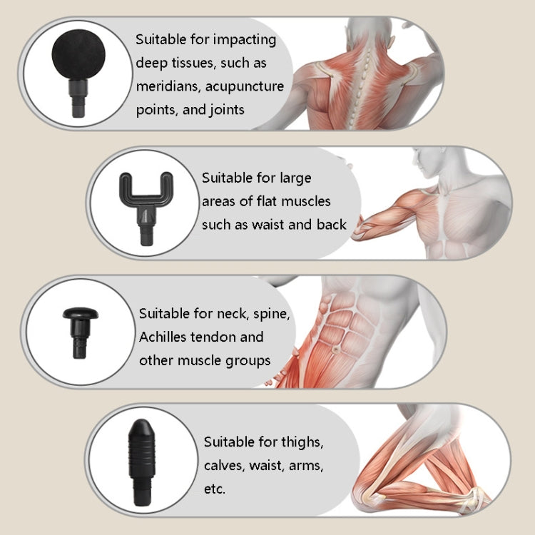 JM-09 Brushless Mini Massage Vibration Fascia Gun(Grey) by bashfashion