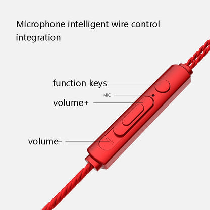 2 PCS TS720 3.5mm Heavy Bass Metal Earbud Wired Earphone(Silver Gray) by bashfashion